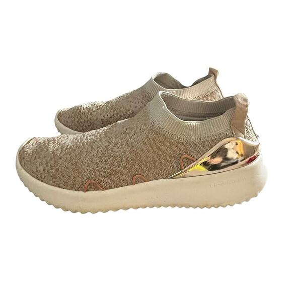 ADIDAS Sock Sneaker Women's Size 8.5 Cloudfoam Running Shoe EE9100 Beige Pink - Picture 2 of 13